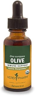 Herb Pharm Certified Organic Olive Leaf Liquid Extract for Immune System Support - 1 Ounce