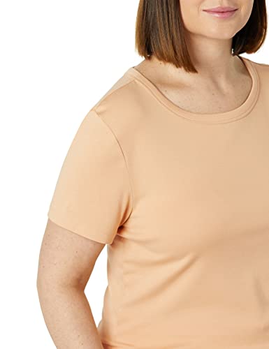 Image of Amazon Essentials Women's Slim-Fit Short-Sleeve Crewneck T-Shirt, Pack of 2
