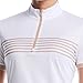 Ben Hogan Women's Floral Stripe 1/4 Zip Mock Neck Polo