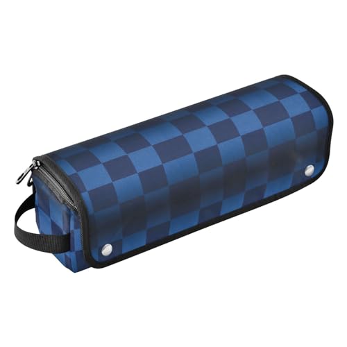 Bolsa de viaje para herramientas de cabello para mujeres y tapete resistente al calor, organizador portátil para herramientas de peinado calientes como planchas, rizadores, volumizadores, estilo degradado azul marino