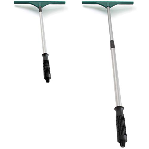 Bergman Fake Rake Artificial Lawn Brush - Soft Nylon Bristles, Grass Cleaner for Astro Turf, Lightweight, Telescopic Handle