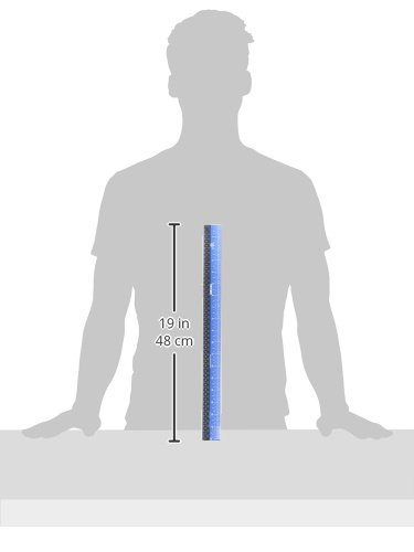 Victor Easy Read Stainless Steel Ruler, Standard/Metric, 18".25 Long, Blue #TOP3