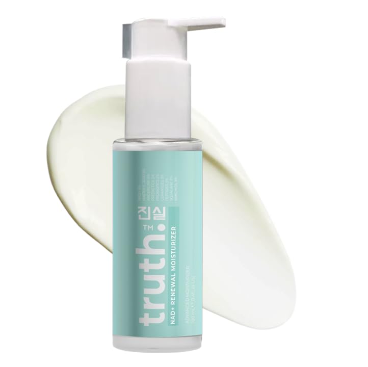 truth 진실 NAD+ RENEWAL ADVANCED MOISTURIZER 100ml NAD+ 5% + PREBIOTICS 2% + PROBIOTICS 2% + MATRIXYL 3000 5% + SQUALANE 3% + BACKICHOL 5% + PEPTIDES 3% FORMULATED IN KOREA