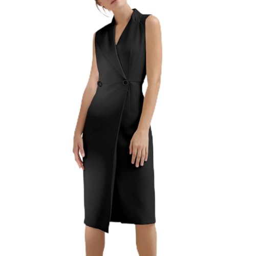 Robe tailleur col surpiqué idéale pour vos réunions