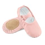 EQSJIU Ballet Slippers for Dancing Ballet Pink Heel to Toe 66.93 Inch Girls Ballet Shoes 4t 5t 4-5t