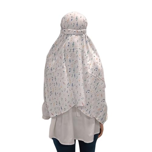 Image of Cotton Long Scarf Cum Mask Scarves Usable for Vehicle Driver | White Printed Design Fabric | Universal Size | Soft & Breathable Sun Protection | For Girl & Women