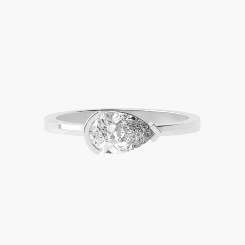 Bague solitaire argent 925 anti accroc avec pierre CZ - 4