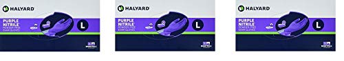 Haylard Health Purple Nitrile Exam Gloves Large 100 Count 3- Pack