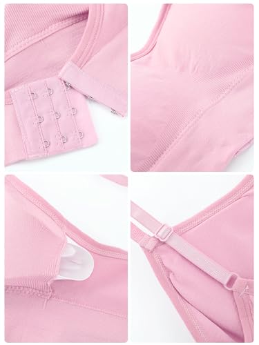 Image of Geyoga Neck Bralettes Wireless Cami Bra Tank Top Sports Bra for Women Girls