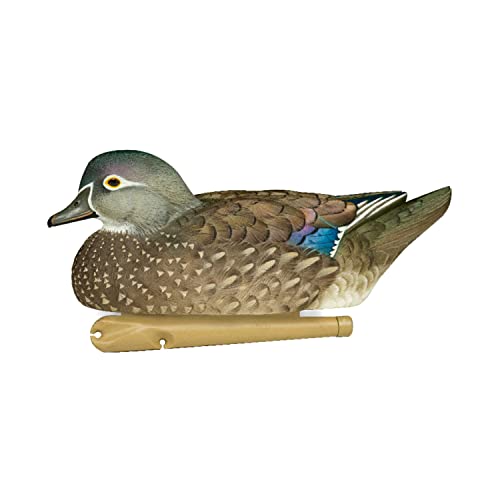 Avian-X Topflight Wood Ducks Durable Ultra Realistic Floating Hunting Duck Decoys, Pack Of 6, Avx8083 #TOP1