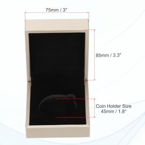 Caja para exhibir monedas PATIKIL tono dorado miniatura 2