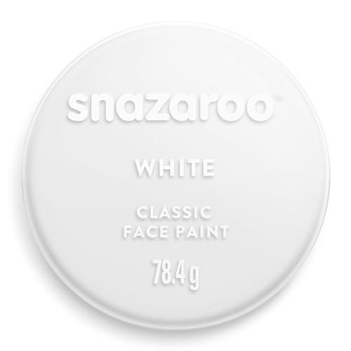 Snazaroo 1175000 makijaż dla dzieci, przyjazny dla skóry, hipoalergiczny makijaż twarzy na bazie wody, rozpuszczalny w wodzie, nie zawiera parabenów, 75ml - White
