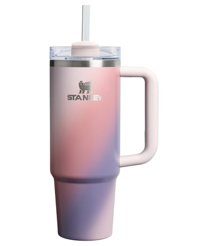 STANLEY Quencher H2.0 Tumbler with Handle and Straw 30 oz | Flowstate 3-Position Lid | Cup Holder Compatible for Travel | Insulated Stainless Steel Cup | BPA-Free | Dawn Spiral
