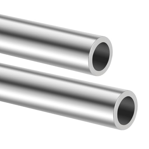 9mm OD 304 Stainless Steel Tube, 305mm Length Round Metal Pipe, 2 PCS