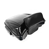 5.5' Black Razor Tour Luggage Trunk w/Backrest Pad for Harley Davidson Touring Street Glide Road Glide Road King Electra Glide 2014-2025