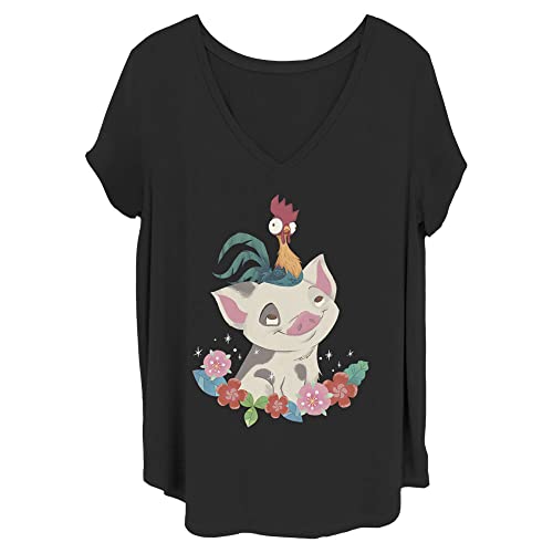 T-shirt manches courtes Disney Vaiana vêtement de mode enfant noir