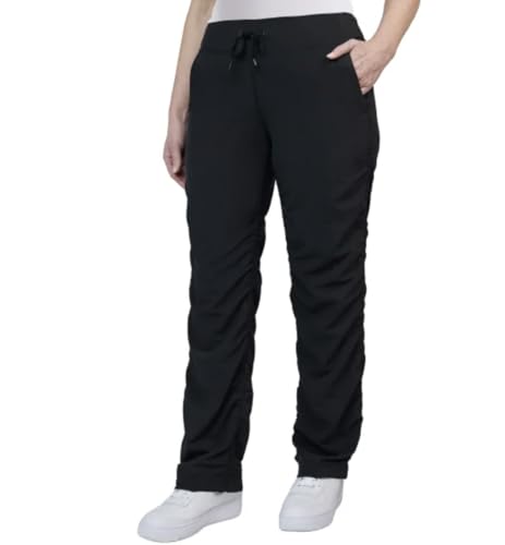 Kirkland Signature Women's Stretch Woven Active Pant (US, Alpha, Large, Regular, Regular, Black)