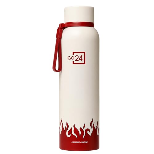 Image of Water Bottle 1 ltr Stainless Steel | Hot & Cold Flask | ISI Certified Steel Bottle| Three Layer Insulation | Leakproof | for Home, Office | 2-Year Warranty | Naruto 1000 | Red-White Fourth Hokage