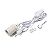 Produktbild E27 Lampenfassung mit Schalter, Netzkabel Lampensockel, E27 Fassung Weiß mit 1,8m Netzkabel Schraubring Schalter, Hängend Lampenkabel Kabel mit Ein/Aus-Knopf