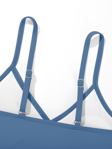 Teen Girls Swimsuit 3 Piece V-Neck Color Block Floral Print Bikini Set with Cover Up Skirt Swimwear Bathing Suits 9-16Y2