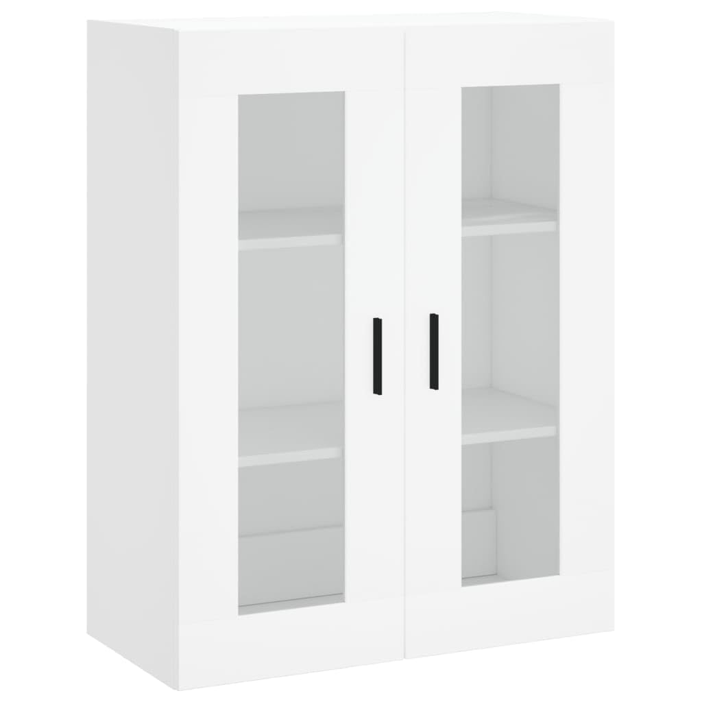 Meuble haut blanc 69,5 x 34 x 180 cm en bois avec pieds en métal, élégante armoire de salon, buffet polyvalent pour cuisine, couloir et chambre à coucher, commodes et buffets stables