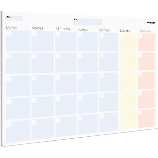 PACKLIST Planificador Mensual A4, Organizador - Agenda Calendario Perpetuo - Monthly Planner con 25 Hojas. Diseño Exclusivo y Ecológico 100% Papel | Ya disponible en tu tienda friki favorita! En mundofriki.es!
