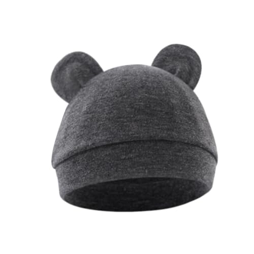 ffgguuiic Soft & Breathable Newborns Baby Hat Cotton Fetal Caps for 0 to 3 Months Comfortable Infants Bonnet Fashionable Headwrap Dark Grey