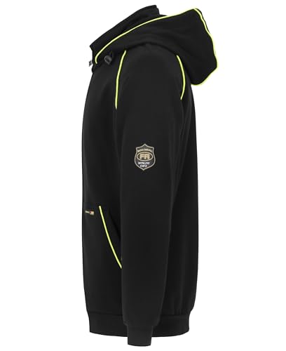 BOCOMAL FR Hoodies 12oz Heavyweight Cotton Fleece Zipper Front Flame Resistant Contrast Stripes Hooded Sweatshirts4