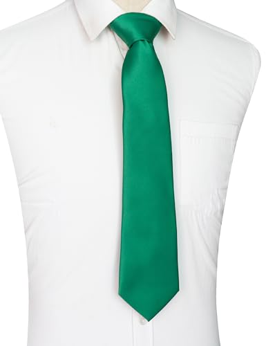 Image of JEMYGINS Solid Color Tie Mens Necktie for Business and Wedding