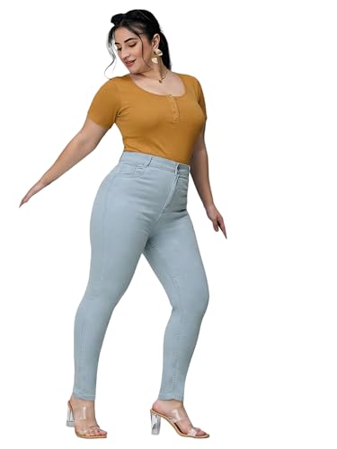 Image of Miss Chase A+ Women's Bootcut High Rise Regular Length Stretchable Denim Jeans
