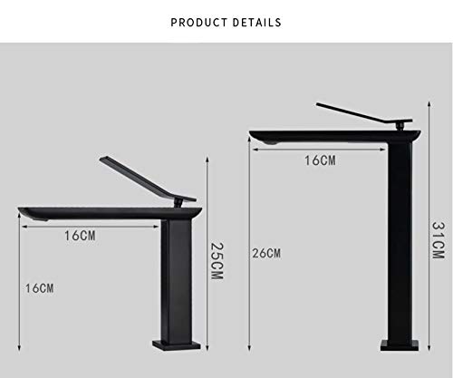 Mitigeur lavabo noir et laiton doré brossé chic pour vasque de salle de bain moderne