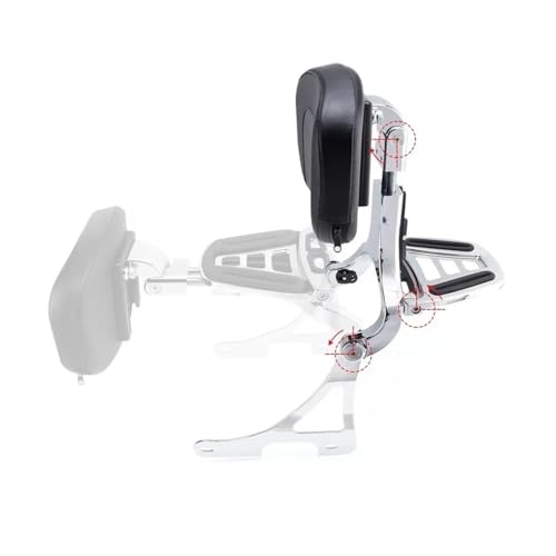 Dossier passager R18 porte-bagages réglable chrome noir pour Roctane et Bagger - 3