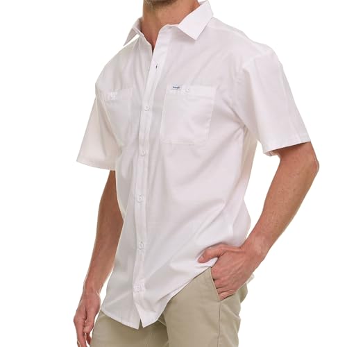 Wrangler Men's Big and Tall Short Sleeve Button Up Shirt, Chambray Woven - image 2