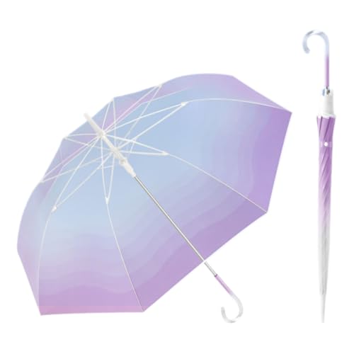 Parapluie transparent à ouverture automatique et structure métallique robuste contre le vent
