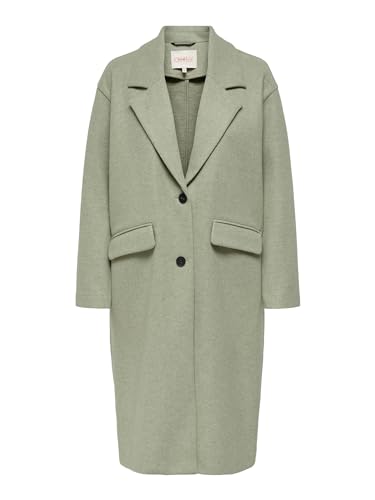 ONLY Women's ONLMALIA L/S Loose Coat CC PNT Mantel, Tea/Detail:Melange, S