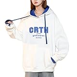 [MERONOCALLALY] 裏起毛 フード付き トレーナー レディース バイカラー 大きいポケット パーカー 厚手 ゆったり 暖かい おしゃれ カジュアル 日常着 配色 秋 冬