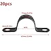 Antrader Stainless Steel Rigid Pipe Strap,M20 Stainless Steel Pipe Clamp 2 Holes Cable U Bracket Pipe Clamp for Fixing Pipe or Cable Pack of 20