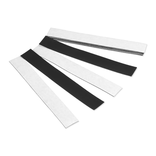 10 Pcs Magnetic Strips with Adhesive Backing Flat Strong Magnet Tape for Crafts and DIY Projects Rectangle Heavy Duty Magnet Strip for Whiteboard Organization (4.7 x 0.8 x 0.06)