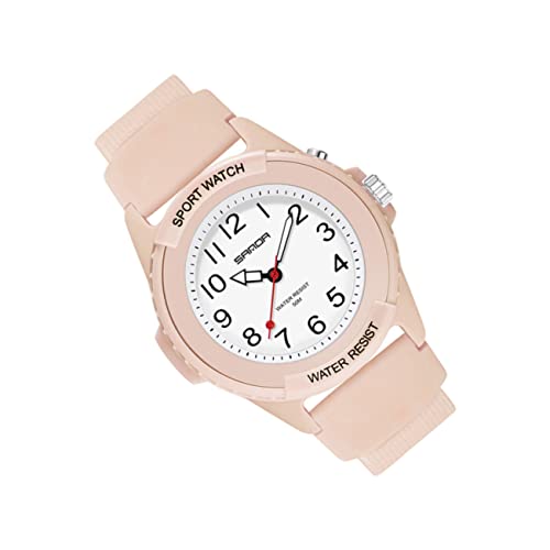 DEARMAMY Reloj para Relojes Relojes Infantiles Appel Watch relógios Relojes Reloj Deportivo para Reloj de Banda Resistente al Agua Reloj de Banda para AbS Rosa