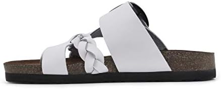 WHITE MOUNTAIN Women's Heartfelt Footbed Sandal, White/Leather, 5 M | Image 3