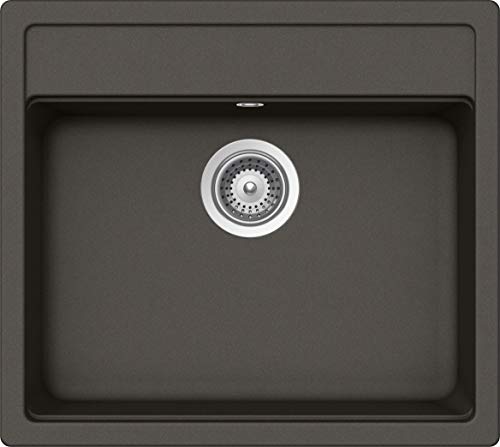 SCHOCK Évier de cuisine Nemo N-100 Asphalte - CRISTALITE - Évier en granit gris à partir de 60 cm de largeur