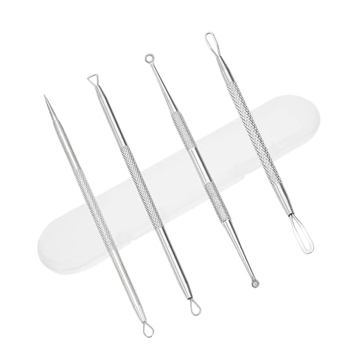 Geebymol Blackhead Tool Kit Stainless Steel Spot Treatment Tools for Acne Pimples Whiteheads - Pimple Popper Tool Kit Whitehead Removal