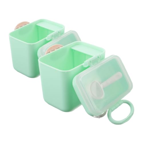HIAKDOFT 2 Piezas Dispensador Portátil para Leche Polvo con Diseño Compacto y Resistente Contenedor de Fórmula para Viaje y Diario para Padres Movimiento