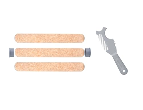 ROLLINGDOG 18 Inch Paint Roller Covers with Paint Brush/Roller Cleaner Tool