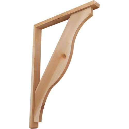 3 1/2"W x 32"D x 44"H Funston Craftsman Smooth Bracket w/Offset Brace, Western Red Cedar