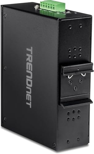 Image of TRENDnet 4-Port Fast Ethernet Industrial Modbus Gateway, 4 x Serial DB-9 Ports, 2 x Fast Ethernet Ports, Up to 100m (328 ft), IP30 Rated Housing, Extreme Temperature Protection, Black, TI-M42