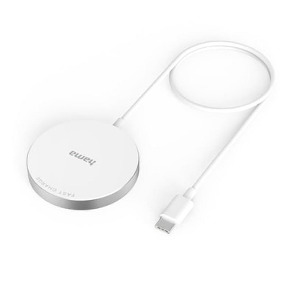 Hama Ładowarka akumulatorowa MagCharge FC15, 15 W, do Apple iPhone, biała