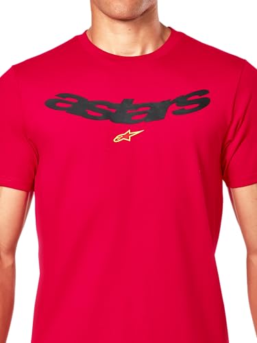 Alpinestars Elliptic Csf tee Camiseta, Rojo, S para Hombre