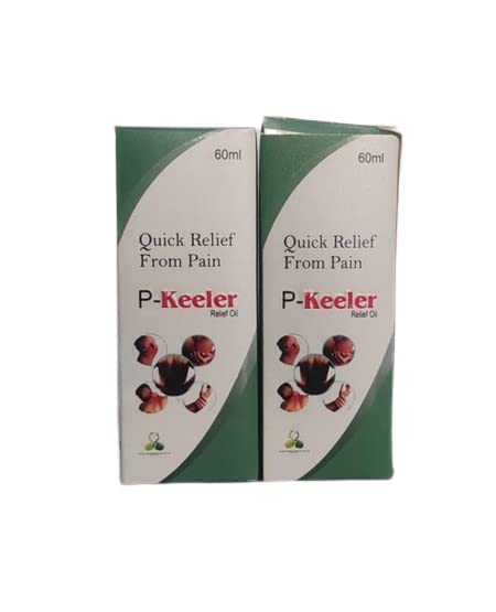 Drug Bees P-Keeler Quick Relief Pain Massage Oil, 60ml (Pack of 2)