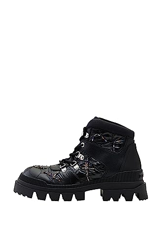 Desigual Bottes de randonnée mi-mollet pour femme, Finition du matériau., 38 EU
